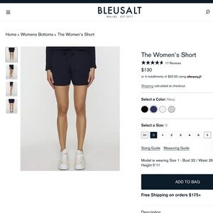 BLEUSALT The Women’s Short in Navy